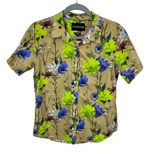 Wildfang Short Sleeve Essential Button Up Multi Floral  Size Small